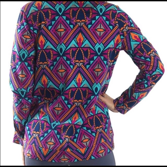 NWT! Tribal / Geometric Print Zip Up Jacket - Picture 2 of 3